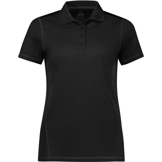 WORKWEAR, SAFETY & CORPORATE CLOTHING SPECIALISTS Womens Dart Short Sleeve Polo-Black / Black-14
