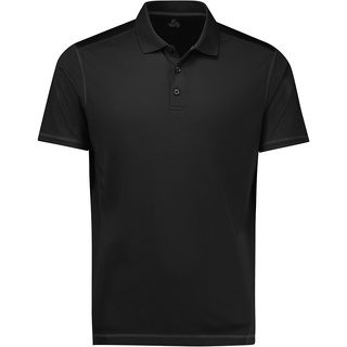 WORKWEAR, SAFETY & CORPORATE CLOTHING SPECIALISTS Mens Dart Short Sleeve Polo-Black / Black-S