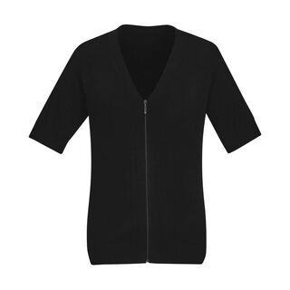 WORKWEAR, SAFETY & CORPORATE CLOTHING SPECIALISTS - Womens Zip Front S/S Cardigan