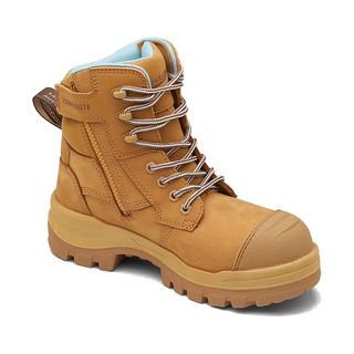 WORKWEAR, SAFETY & CORPORATE CLOTHING SPECIALISTS - 8860 - RotoFlex - Womens Wheat water-resistant nubuck 150mm zip side safety boot