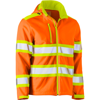 WORKWEAR, SAFETY & CORPORATE CLOTHING SPECIALISTS - TAPED DOUBLE HI VIS SOFTSHELL JACKET