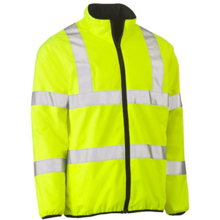 WORKWEAR, SAFETY & CORPORATE CLOTHING SPECIALISTS - TAPED HI VIS REVERSIBLE PUFFER JACKET