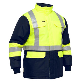 WORKWEAR, SAFETY & CORPORATE CLOTHING SPECIALISTS - X TAPED TWO TONE HI VIS FREEZER JACKET