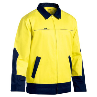 WORKWEAR, SAFETY & CORPORATE CLOTHING SPECIALISTS - HI VIS DRILL JACKET WITH LIQUID REPELLENT FINISH