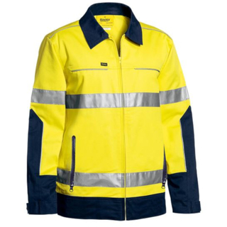 WORKWEAR, SAFETY & CORPORATE CLOTHING SPECIALISTS TAPED HI VIS DRILL JACKET WITH LIQUID REPELLENT FINISH