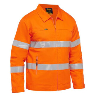 WORKWEAR, SAFETY & CORPORATE CLOTHING SPECIALISTS - TAPED HI VIS DRILL JACKET WITH LIQUID REPELLENT FINISH