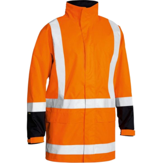 WORKWEAR, SAFETY & CORPORATE CLOTHING SPECIALISTS - TAPED HI VIS RAIN SHELL JACKET (WATERPROOF)