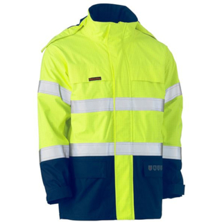 WORKWEAR, SAFETY & CORPORATE CLOTHING SPECIALISTS - TAPED HI VIS FR WET WEATHER SHELL JACKET