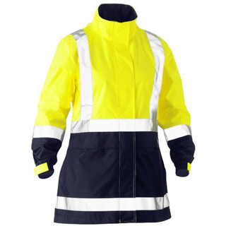 WORKWEAR, SAFETY & CORPORATE CLOTHING SPECIALISTS WOMEN'S H TAPED TWO TONE HI VIS RAIN JACKET