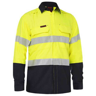 WORKWEAR, SAFETY & CORPORATE CLOTHING SPECIALISTS - APEX 185 TAPED HI VIS FR RIPSTOP VENTED SHIRT