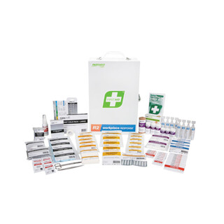 WORKWEAR, SAFETY & CORPORATE CLOTHING SPECIALISTS First Aid Kit, R2, Workplace Response Kit, Metal Wall Mount