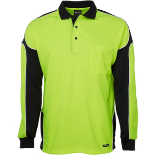 WORKWEAR, SAFETY & CORPORATE CLOTHING SPECIALISTS JB's HI VIS 4602.1 L/S ARM PANEL POLO