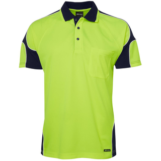 WORKWEAR, SAFETY & CORPORATE CLOTHING SPECIALISTS - JB's HI VIS 4602.1 S/S ARM PANEL POLO