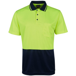 WORKWEAR, SAFETY & CORPORATE CLOTHING SPECIALISTS JB's HV Jacquard Non Cuff Polo