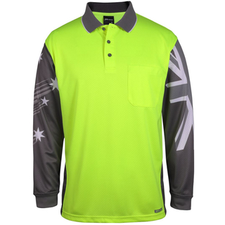 WORKWEAR, SAFETY & CORPORATE CLOTHING SPECIALISTS - JB's HV L/S SOUTHERN CROSS POLO