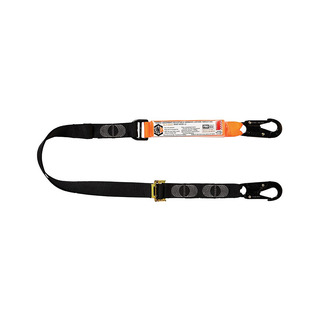 WORKWEAR, SAFETY & CORPORATE CLOTHING SPECIALISTS LINQ Elite Single Leg Shock Absorbing 2M Adjustable Lanyard with Hardware SN X2