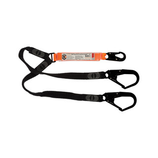 WORKWEAR, SAFETY & CORPORATE CLOTHING SPECIALISTS LINQ Elite Double Leg Elasticated Lanyard with Hardware SN & SD X2