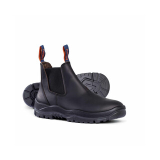 WORKWEAR, SAFETY & CORPORATE CLOTHING SPECIALISTS Black Oil Kip Non-Safety V-Cut Elastic Sided Boot