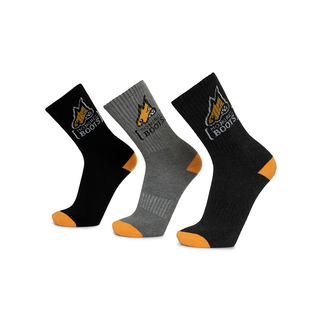 WORKWEAR, SAFETY & CORPORATE CLOTHING SPECIALISTS - Mongrel Bamboo Socks Black Boot Socks Pack of 3