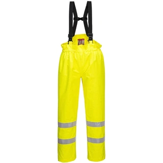 WORKWEAR, SAFETY & CORPORATE CLOTHING SPECIALISTS BIZFLAME RAIN UNLINED - HI-VIS ANTISTATIC FR PANTS