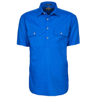 WORKWEAR, SAFETY & CORPORATE CLOTHING SPECIALISTS - Closed Front Men's Pilbara Shirt - Short Sleeve