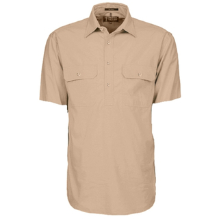 WORKWEAR, SAFETY & CORPORATE CLOTHING SPECIALISTS Closed Front Men's Pilbara Shirt - Short Sleeve