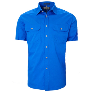 WORKWEAR, SAFETY & CORPORATE CLOTHING SPECIALISTS - Open Front Men's Pilbara Shirt - Short Sleeve