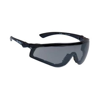 WORKWEAR, SAFETY & CORPORATE CLOTHING SPECIALISTS - FLARE with Protective Seal - Matt Black Frame, Smoke Lens - Safety Glasses