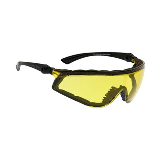 WORKWEAR, SAFETY & CORPORATE CLOTHING SPECIALISTS - FLARE with Protective Seal - Matt Black Frame, Yellow Lens - Safety Glasses