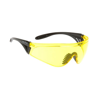 WORKWEAR, SAFETY & CORPORATE CLOTHING SPECIALISTS FLARE with Vented Arms - Matt Black Frame, Yellow Lens - Safety Glasses