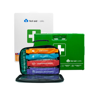 WORKWEAR, SAFETY & CORPORATE CLOTHING SPECIALISTS - First Aid Works Modular First Aid Kit Metal Cabinet T3