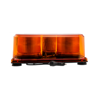 WORKWEAR, SAFETY & CORPORATE CLOTHING SPECIALISTS - Large LED Mini Bar - Amber Magnetic Base 12-24VDC