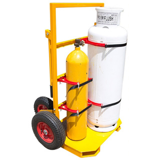 WORKWEAR, SAFETY & CORPORATE CLOTHING SPECIALISTS - BTR3 Trolley - 1 x 245-375mm Bottlechock 2 Wheels