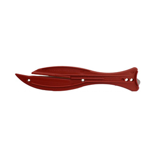 WORKWEAR, SAFETY & CORPORATE CLOTHING SPECIALISTS Fish 600 Safety Knife Red Metal Detectable-Red-One Size