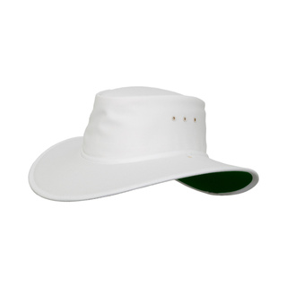 WORKWEAR, SAFETY & CORPORATE CLOTHING SPECIALISTS Nullarbor White with Bottle Green underside-White / Bottle Green-XL