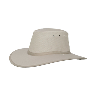 WORKWEAR, SAFETY & CORPORATE CLOTHING SPECIALISTS Bilby Breeze Double sided Cotton Drill, Brimlock edge. (Formerly Tanami Breeze double sided)-Bone-2XL