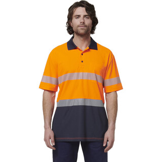 WORKWEAR, SAFETY & CORPORATE CLOTHING SPECIALISTS - CORE - MENS SHORT SLEEVE TAPED POLO